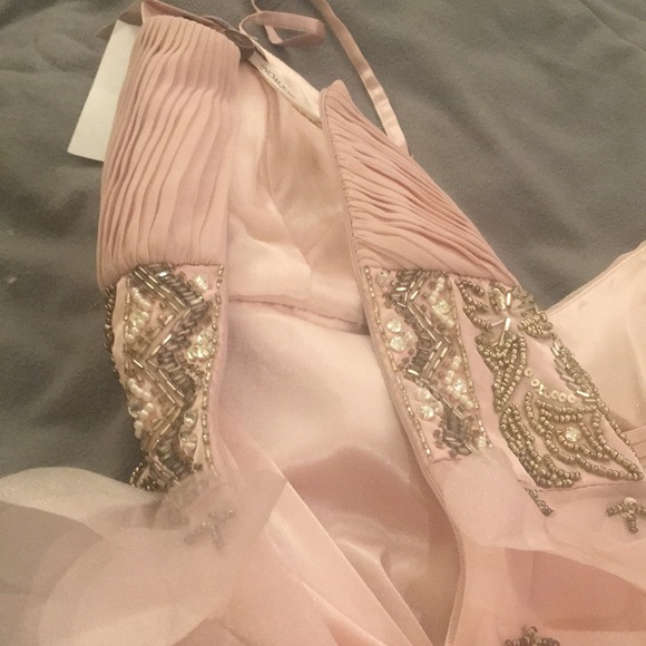 (10) SUE WONG Nocturne midi dress rose colour - Picture 8 of 15